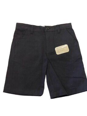 Odin & Ivy Boys Black Chino Shorts With Adjustable Waistband & Flat Front Cotton